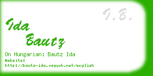 ida bautz business card